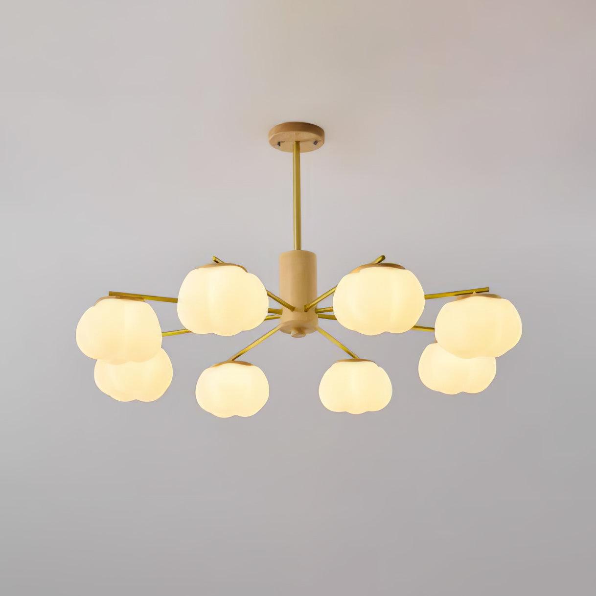 Wooden Cotton Balls Chandelier - Lamp Outdoor