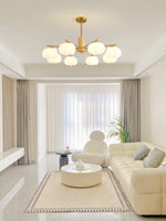 Wooden Cotton Balls Chandelier - Lamp Outdoor