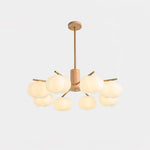 Wooden Cotton Balls Chandelier - Lamp Outdoor