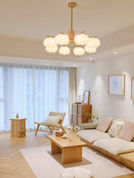 Wooden Cotton Balls Chandelier - Lamp Outdoor