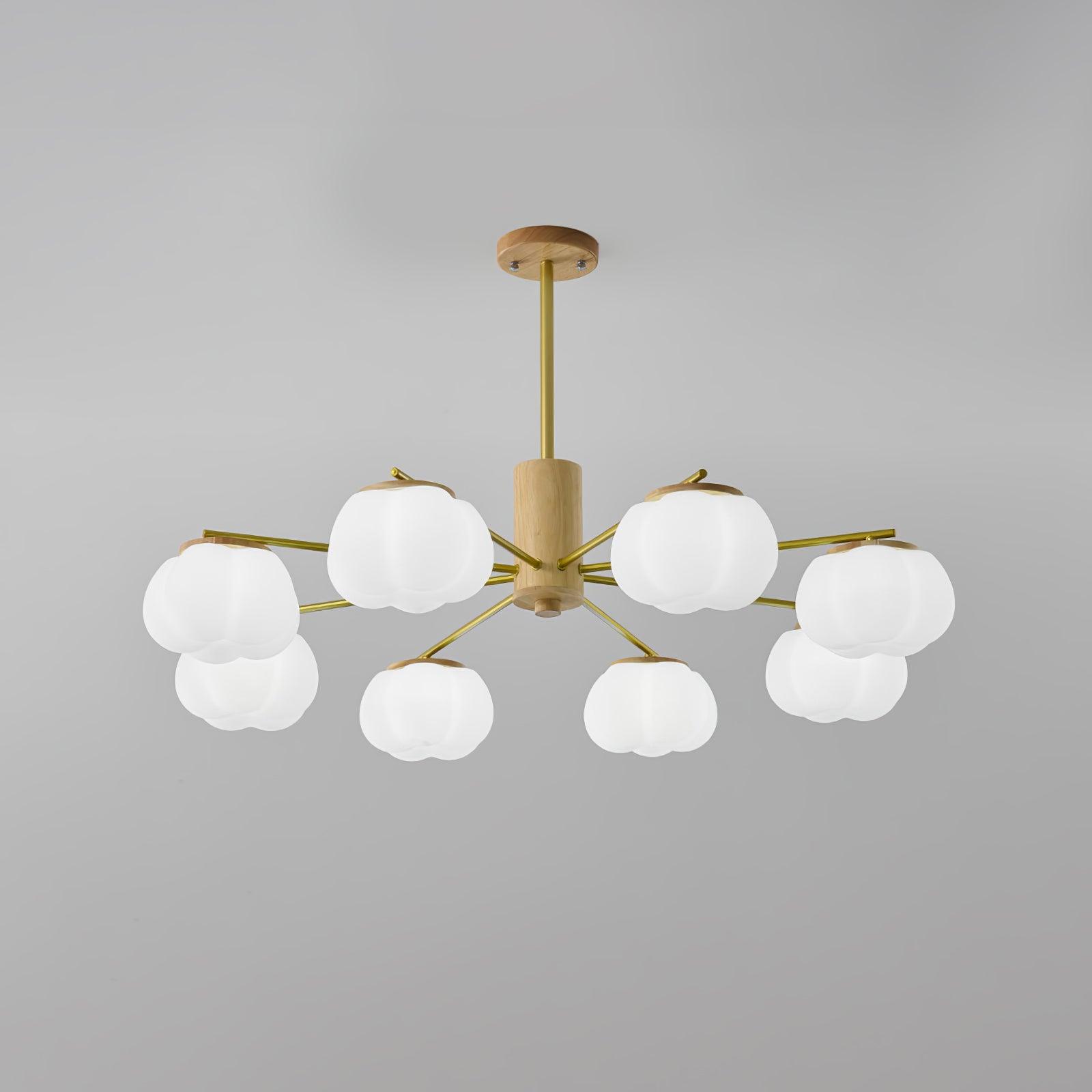 Wooden Cotton Balls Chandelier - Lamp Outdoor