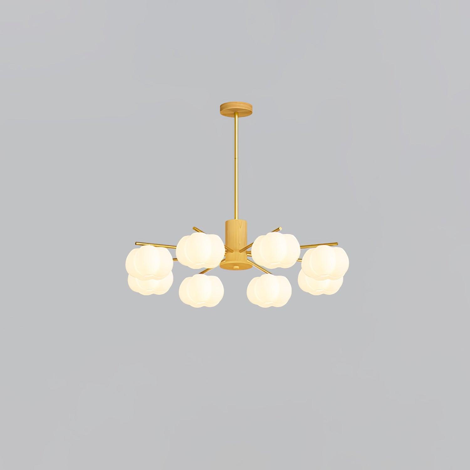 Wooden Cotton Balls Chandelier - Lamp Outdoor