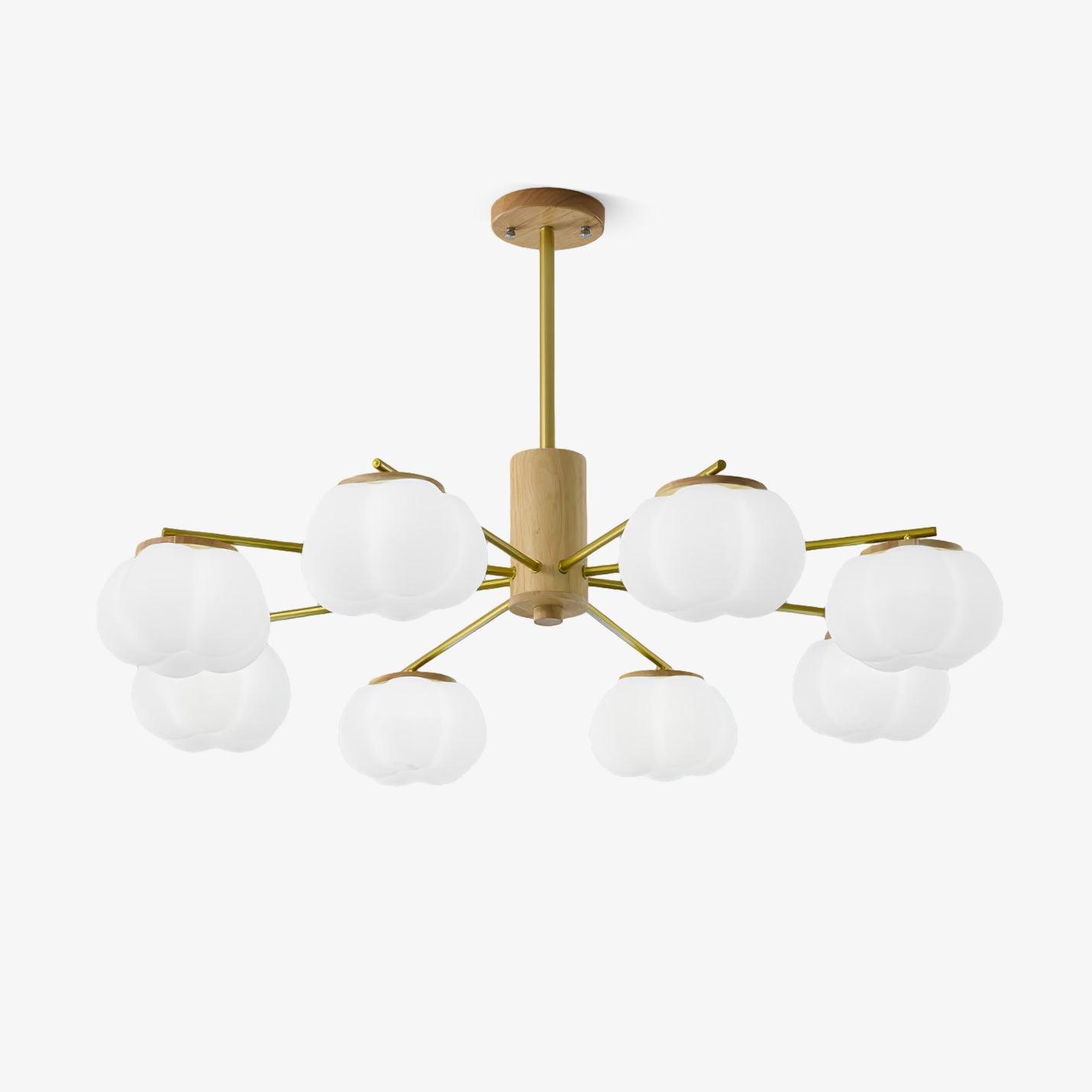 Wooden Cotton Balls Chandelier - Lamp Outdoor
