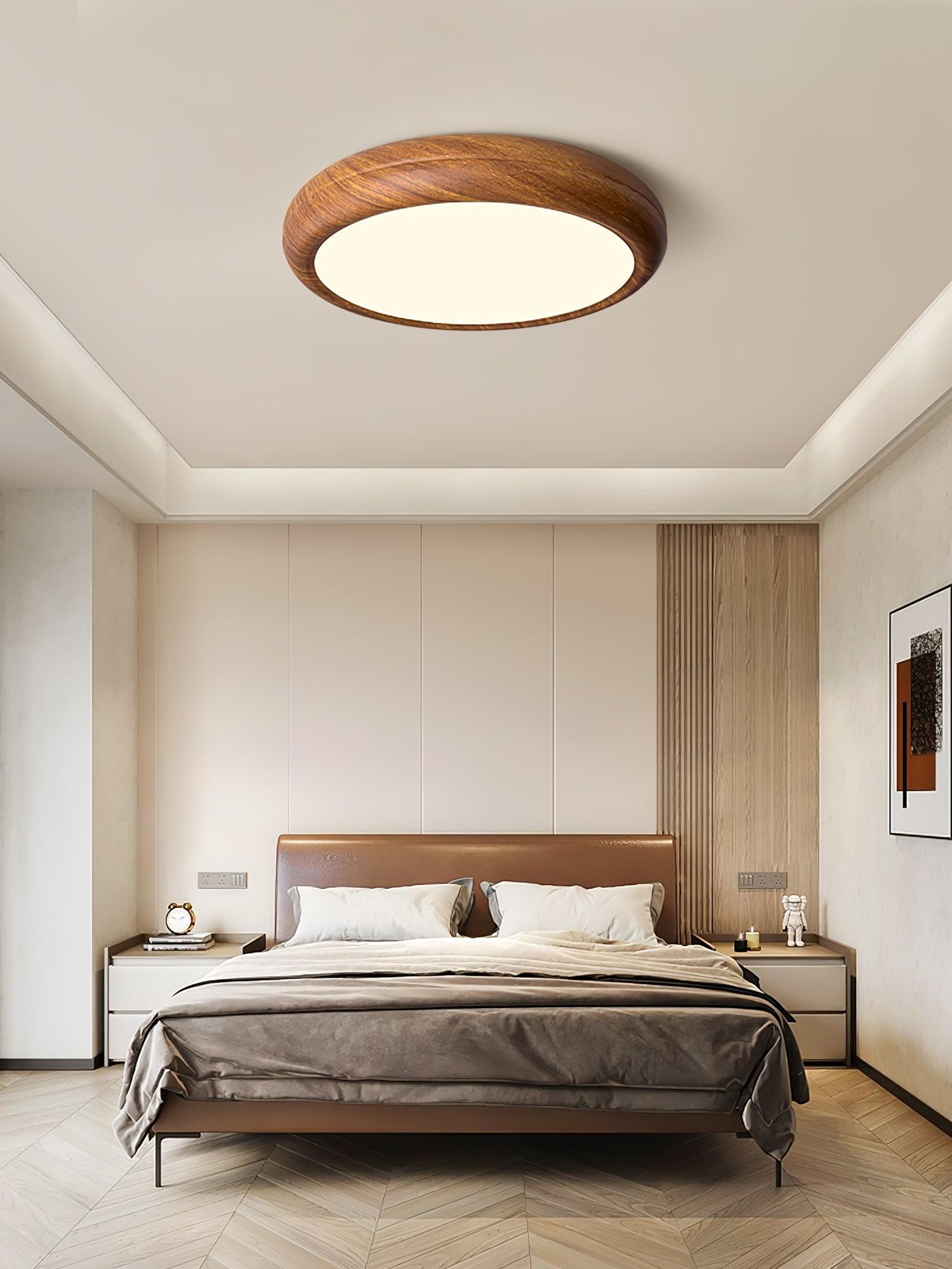 Wood Grain Round Ceiling Lamp - Lamp Outdoor