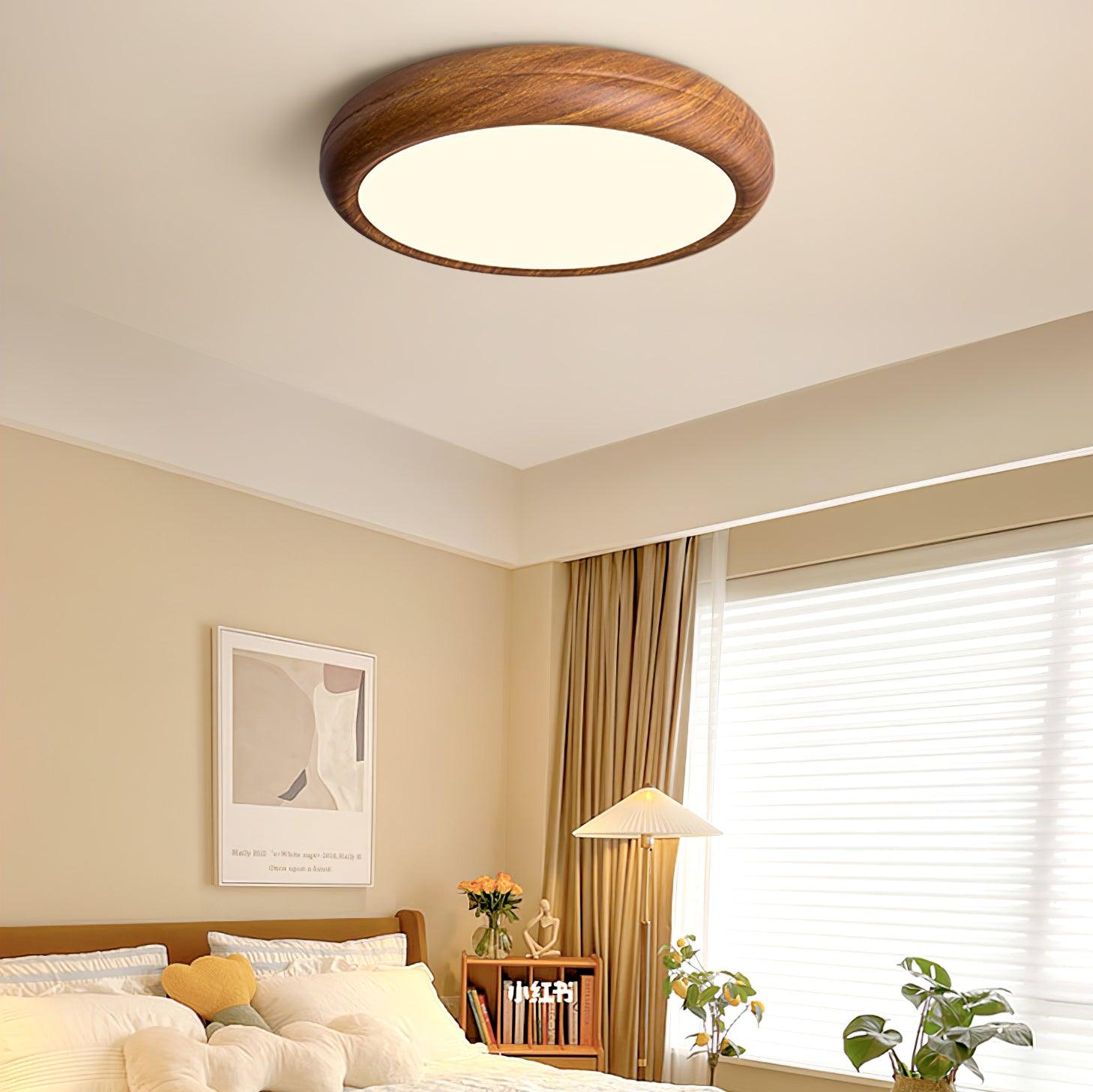 Wood Grain Round Ceiling Lamp - Lamp Outdoor