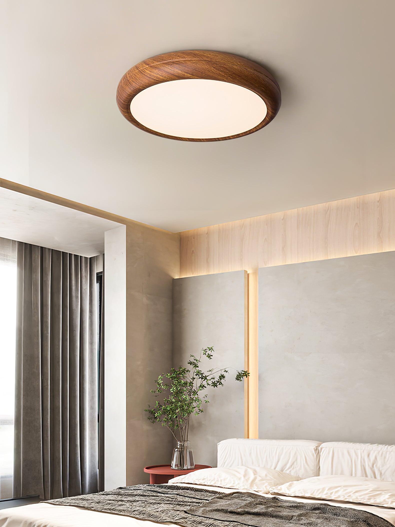 Wood Grain Round Ceiling Lamp - Lamp Outdoor