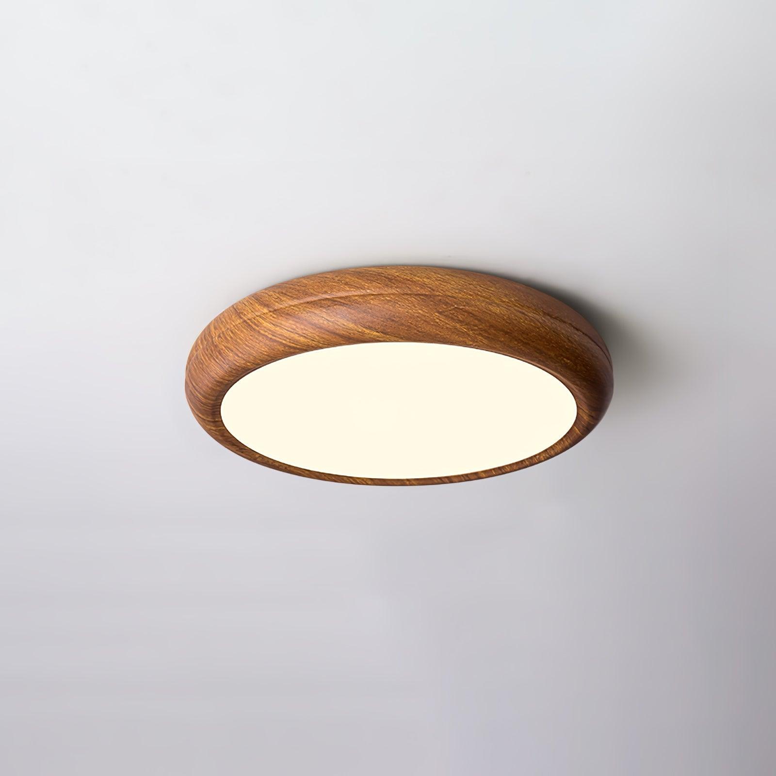 Grena Wood Grain Round Ceiling Light - Lamp Outdoor