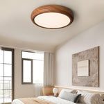 Grena Wood Grain Round Ceiling Light - Lamp Outdoor
