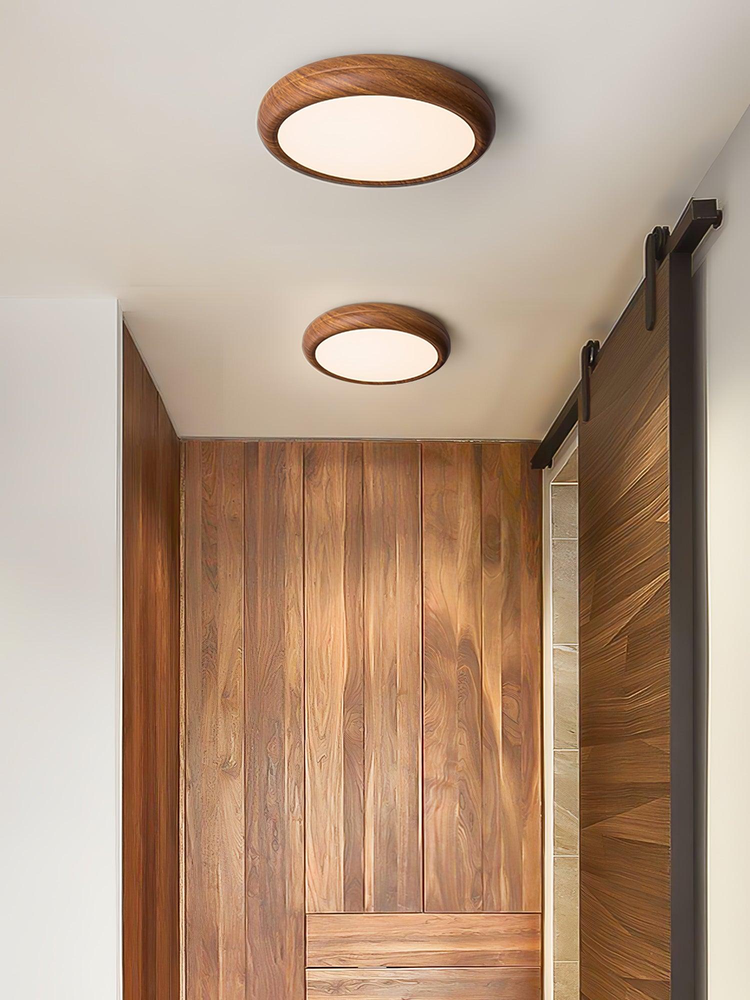 Wood Grain Round Ceiling Lamp - Lamp Outdoor