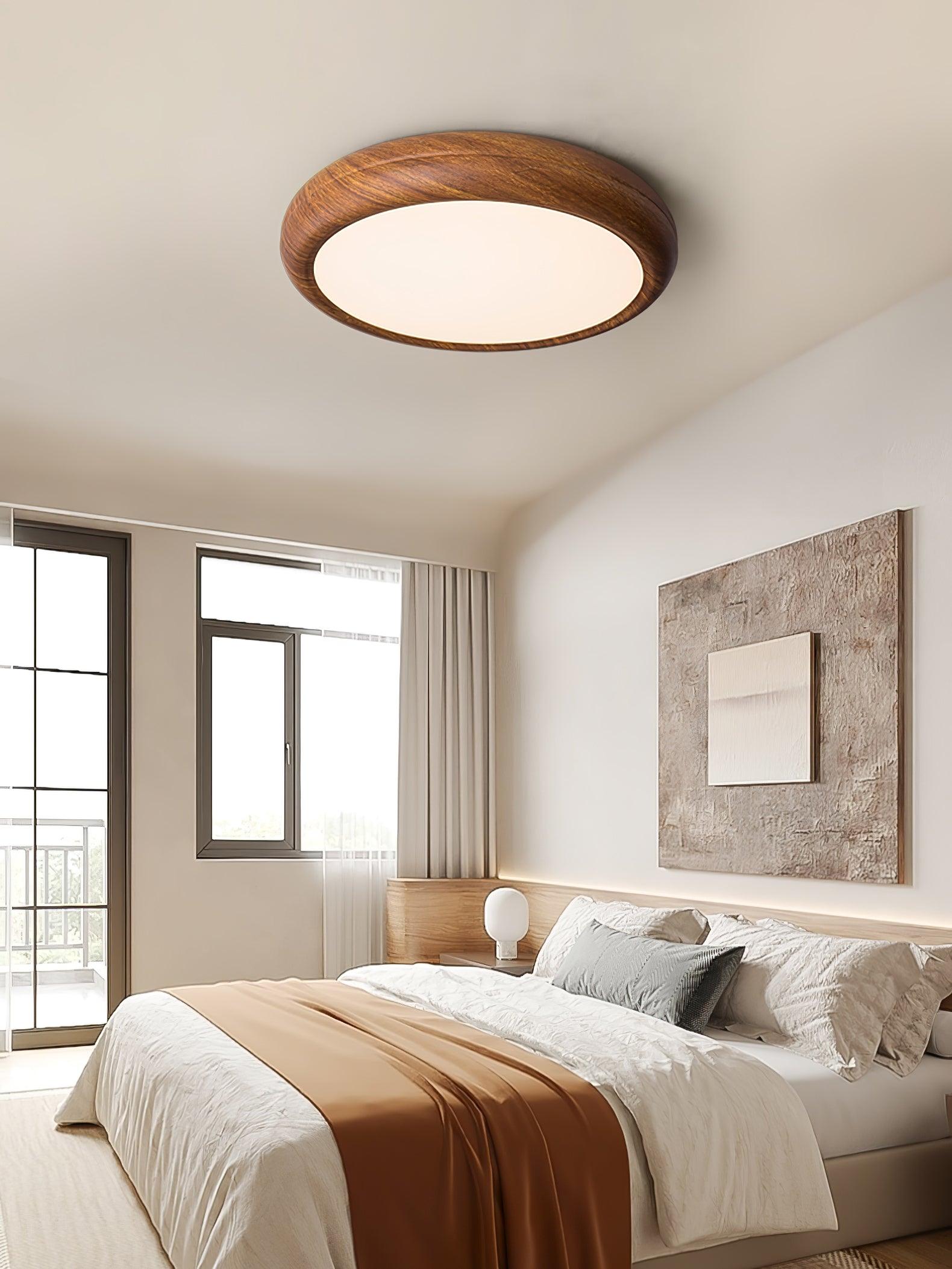 Wood Grain Round Ceiling Lamp - Lamp Outdoor