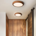 Grena Wood Grain Round Ceiling Light - Lamp Outdoor