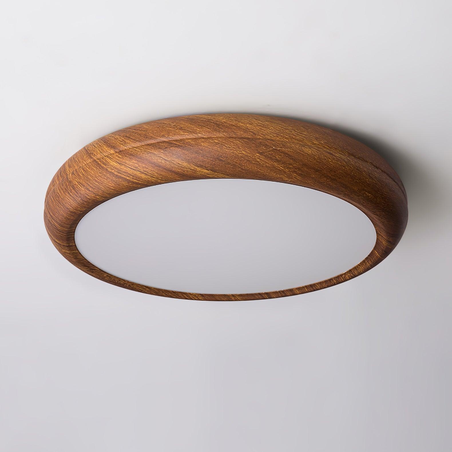 Grena Wood Grain Round Ceiling Light - Lamp Outdoor