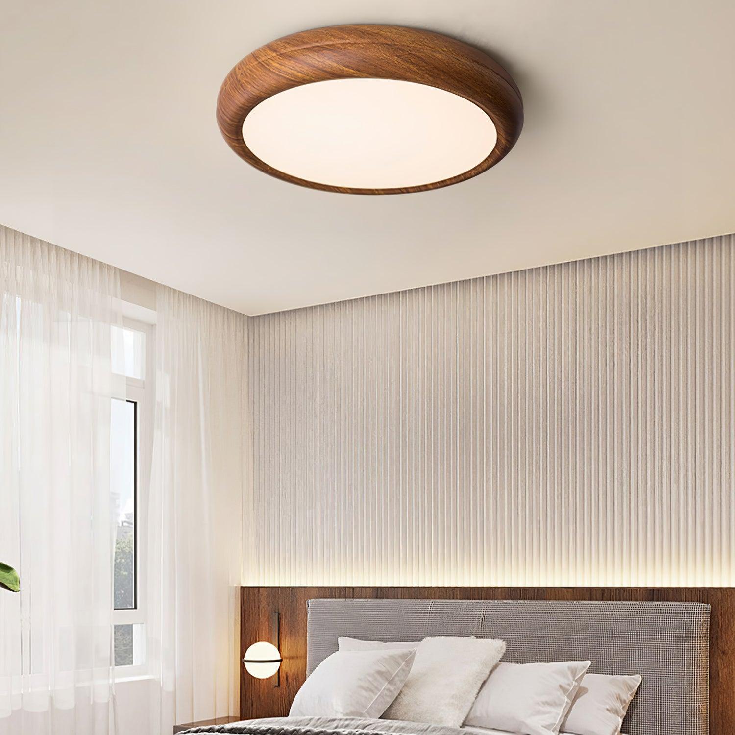 Wood Grain Round Ceiling Lamp - Lamp Outdoor