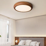 Grena Wood Grain Round Ceiling Light - Lamp Outdoor