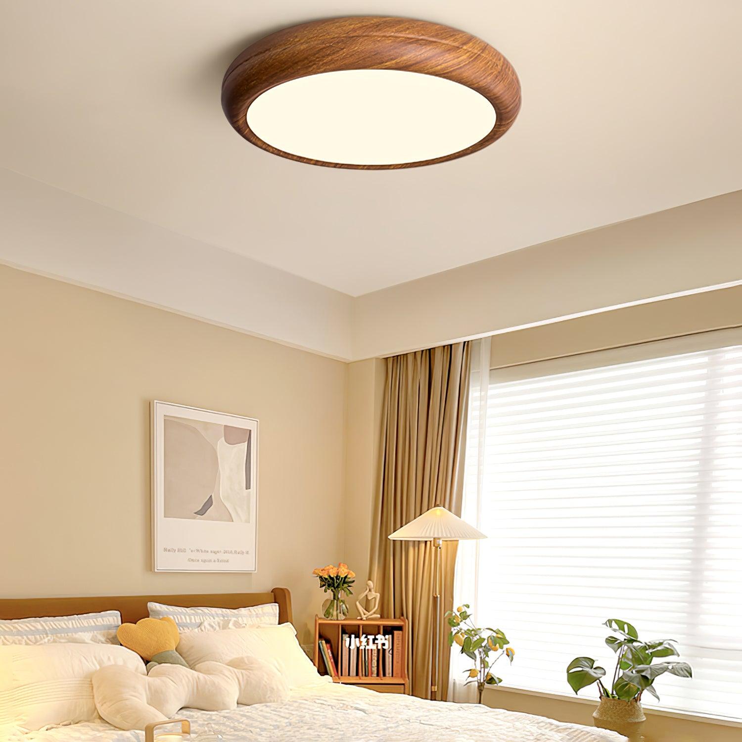 Wood Grain Round Ceiling Lamp - Lamp Outdoor