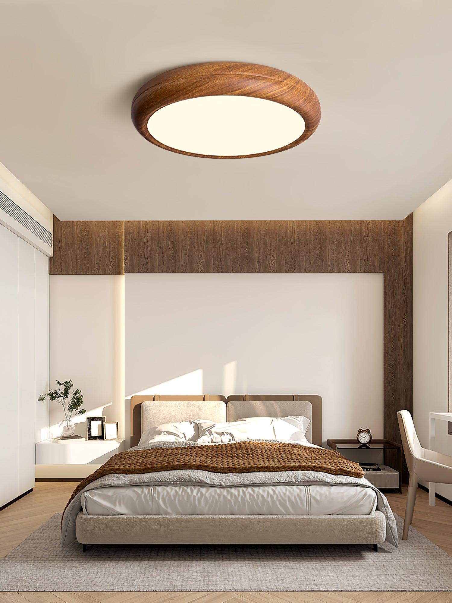 Wood Grain Round Ceiling Lamp - Lamp Outdoor