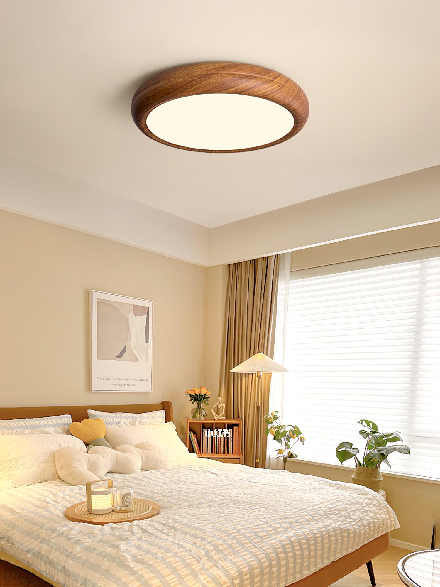 Wood Grain Round Ceiling Lamp - Lamp Outdoor