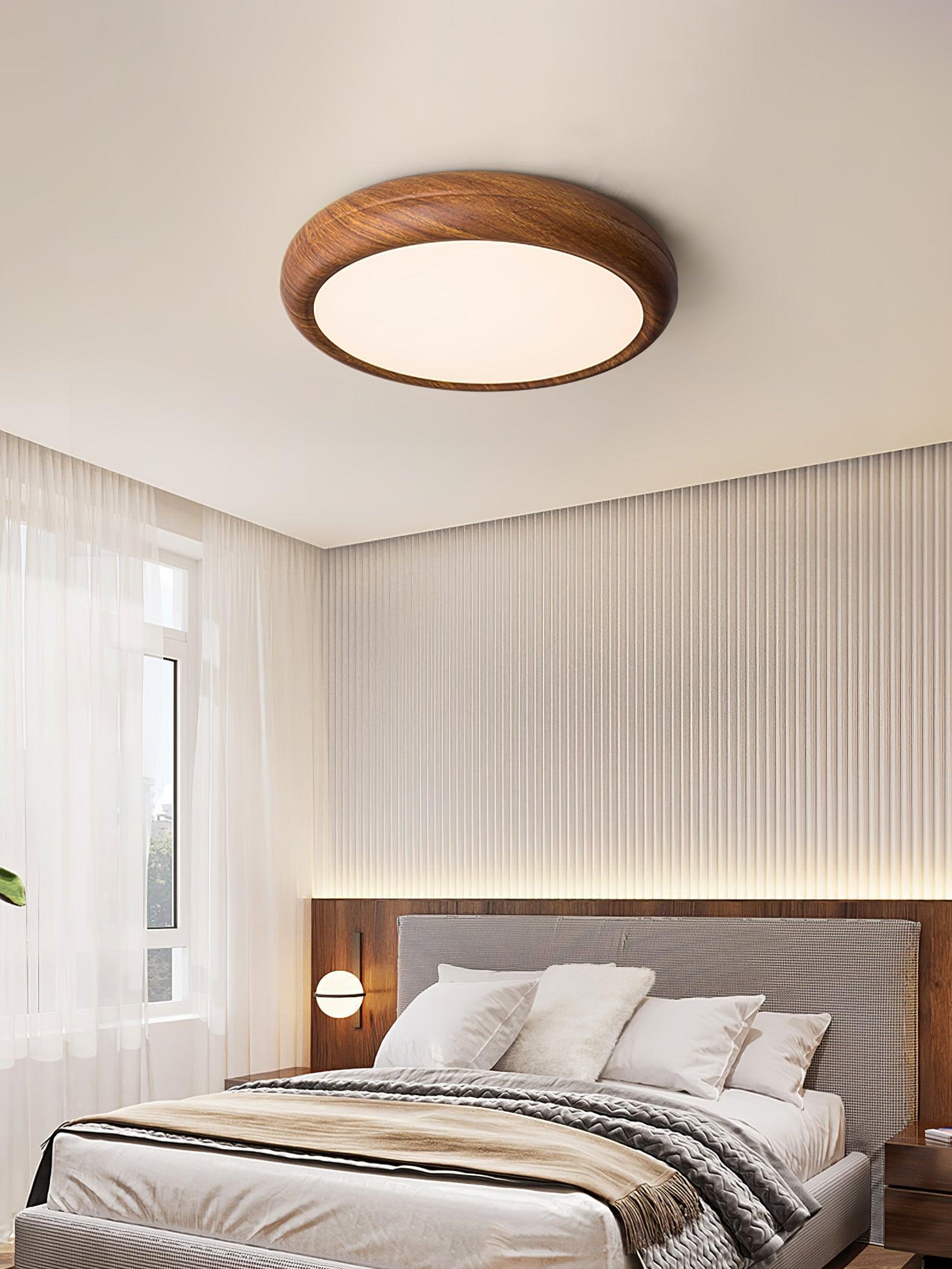 Wood Grain Round Ceiling Lamp - Lamp Outdoor