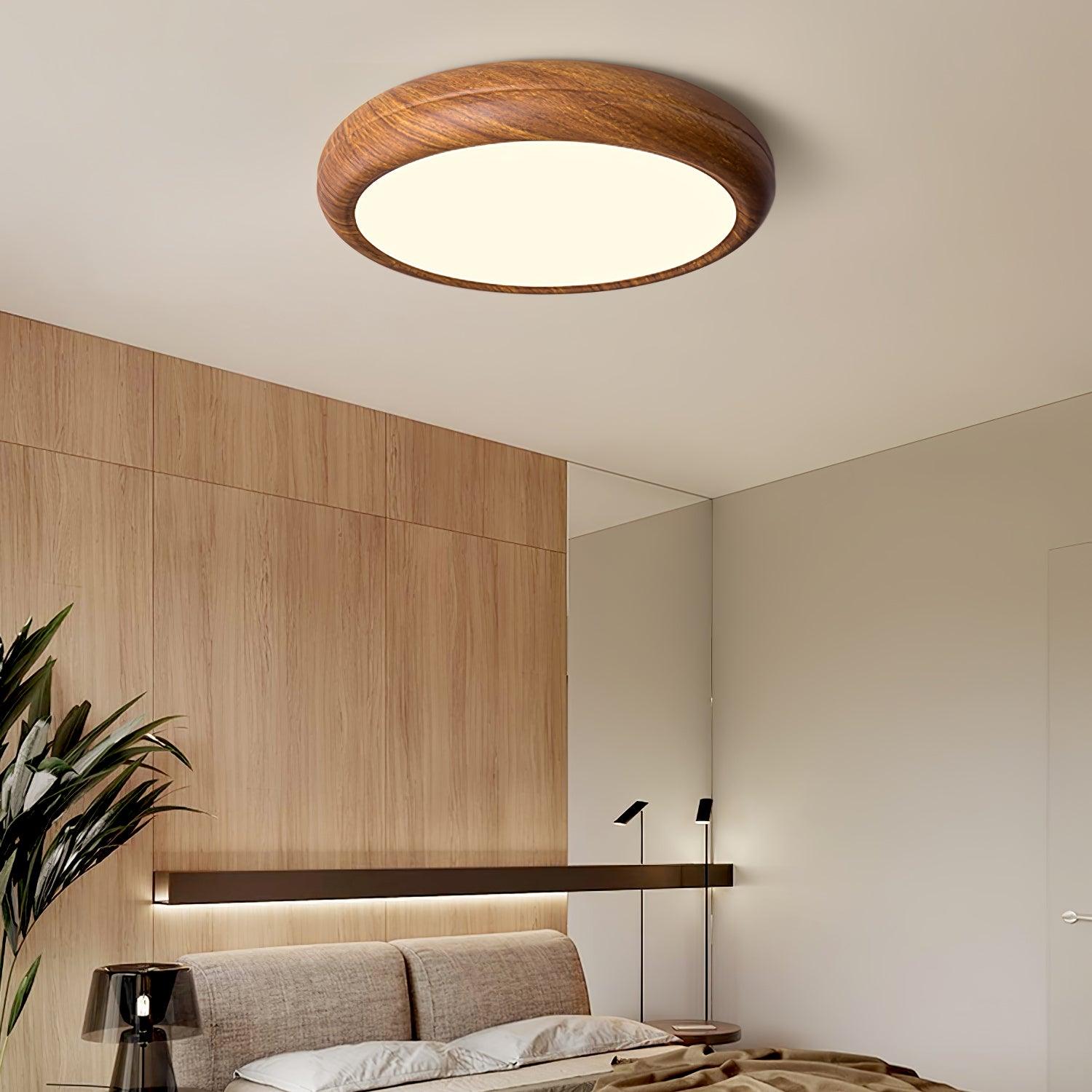 Wood Grain Round Ceiling Lamp - Lamp Outdoor