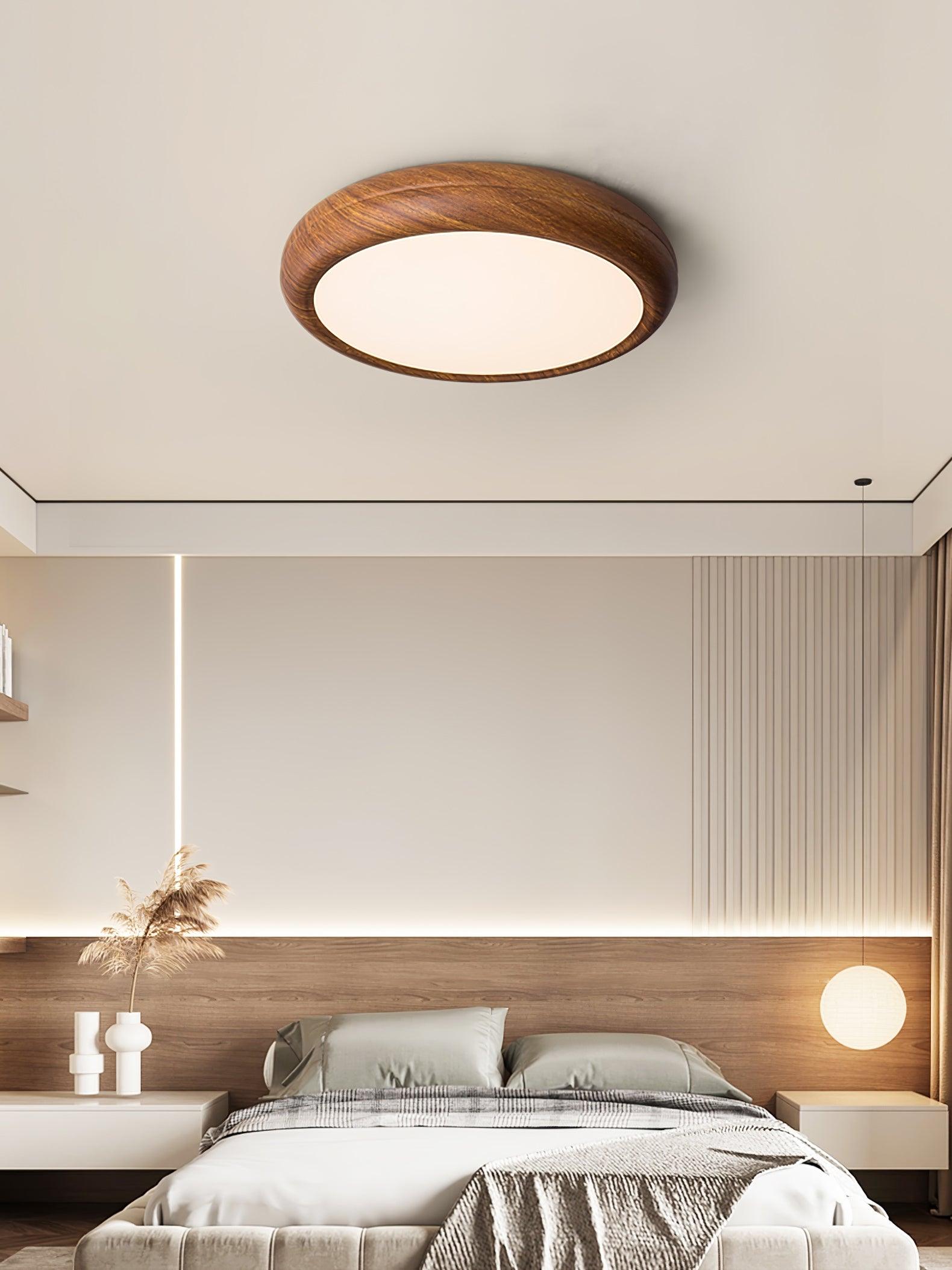 Wood Grain Round Ceiling Lamp - Lamp Outdoor