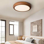 Grena Wood Grain Round Ceiling Light - Lamp Outdoor