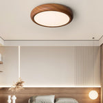 Grena Wood Grain Round Ceiling Light - Lamp Outdoor