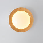 Solara Ceiling Light Wood Ring Double Half Round Nordic - Letslighting