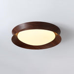 Solara Ceiling Light Wood Ring Double Half Round Nordic - Letslighting