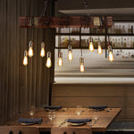Wood Hanging Multi Chandelier - Lamp Outdoor