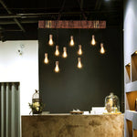 Wood Hanging Multi Chandelier - Lamp Outdoor