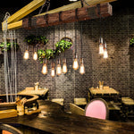 Wood Hanging Multi Chandelier - Lamp Outdoor