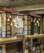 Wood Hanging Multi Chandelier - Lamp Outdoor