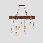 Wood Hanging Multi Chandelier - Lamp Outdoor
