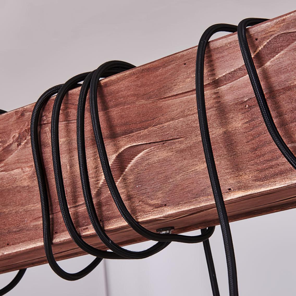 Wood Hanging Multi Chandelier - Lamp Outdoor