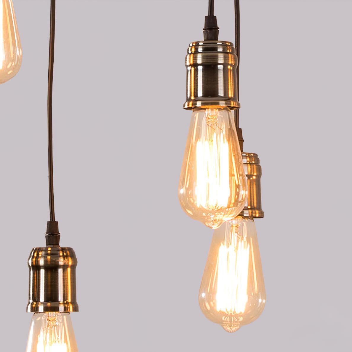 Wood Hanging Multi Chandelier - Lamp Outdoor