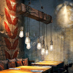 Wood Hanging Multi Chandelier - Lamp Outdoor