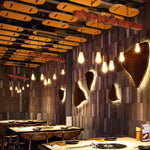 Wood Hanging Multi Chandelier - Lamp Outdoor