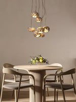 Zasorir Sculptural Marble Cluster Pendant Light - Lamp Outdoor