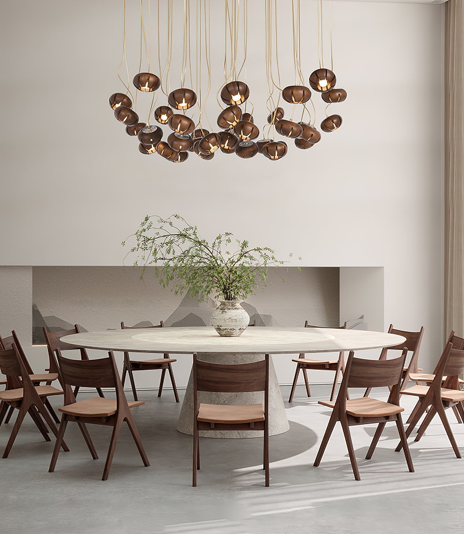 Zasorir Sculptural Marble Cluster Pendant Light - Lamp Outdoor