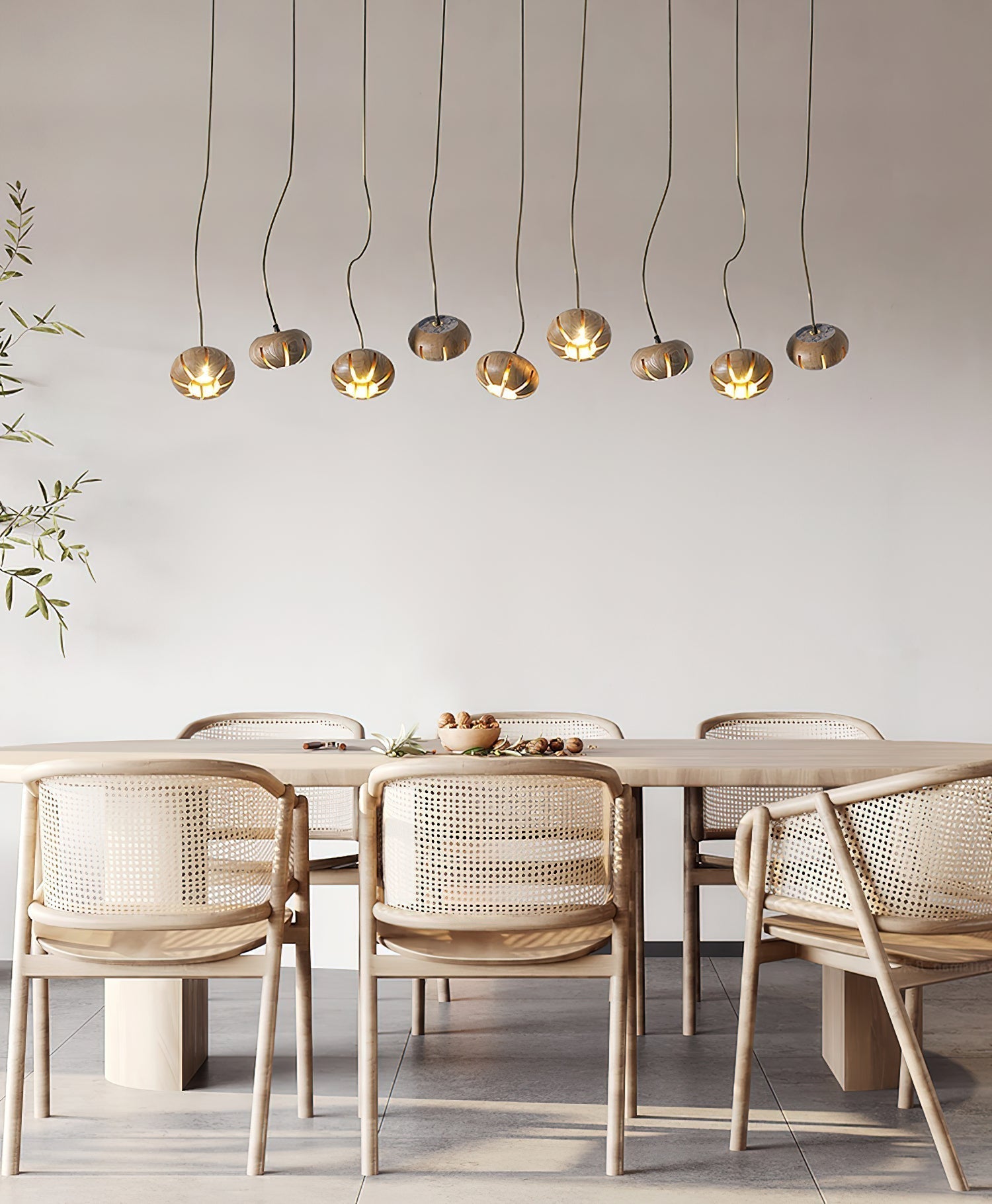 Zasorir Sculptural Marble Cluster Pendant Light - Lamp Outdoor
