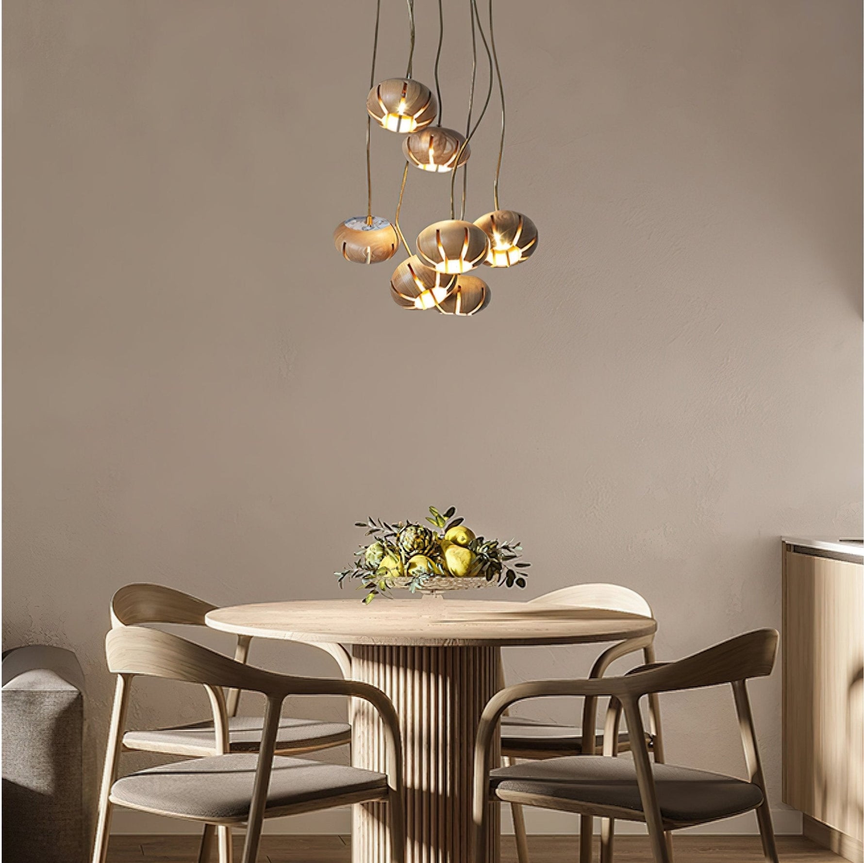 Zasorir Sculptural Marble Cluster Pendant Light - Lamp Outdoor