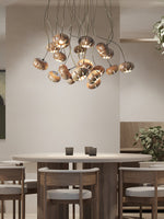 Zasorir Sculptural Marble Cluster Pendant Light - Lamp Outdoor
