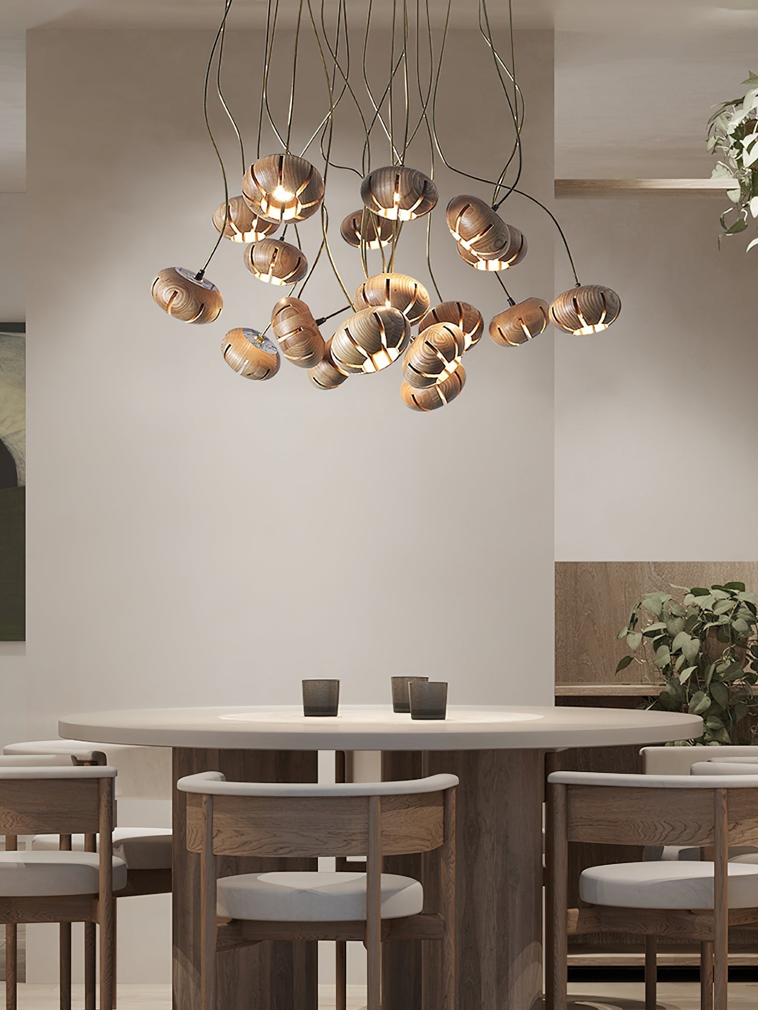 Zasorir Sculptural Marble Cluster Pendant Light - Lamp Outdoor