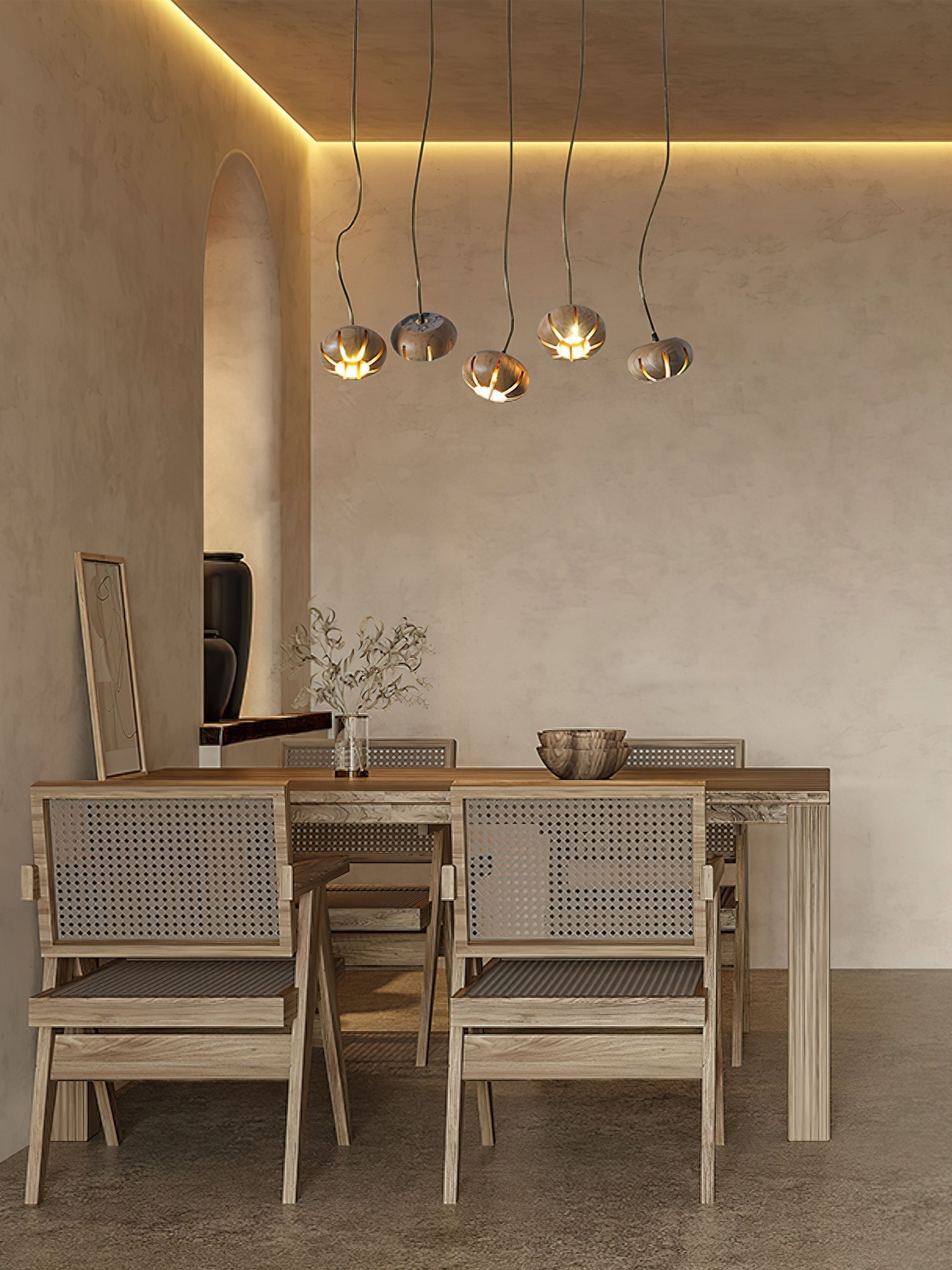 Zasorir Sculptural Marble Cluster Pendant Light - Lamp Outdoor