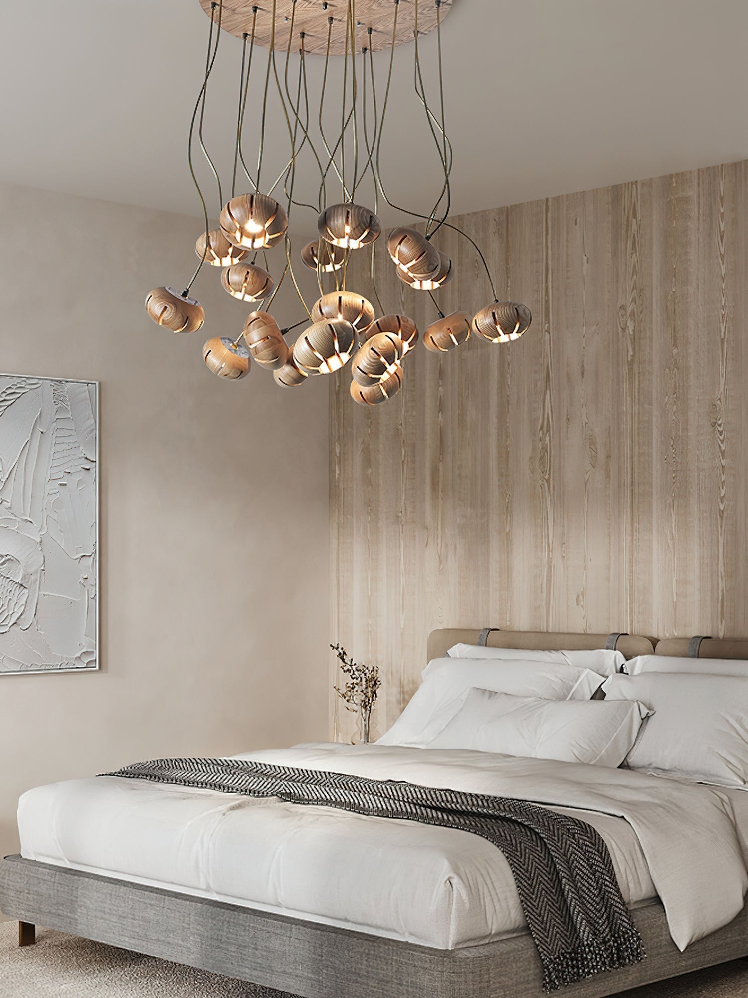 Zasorir Sculptural Marble Cluster Pendant Light - Lamp Outdoor