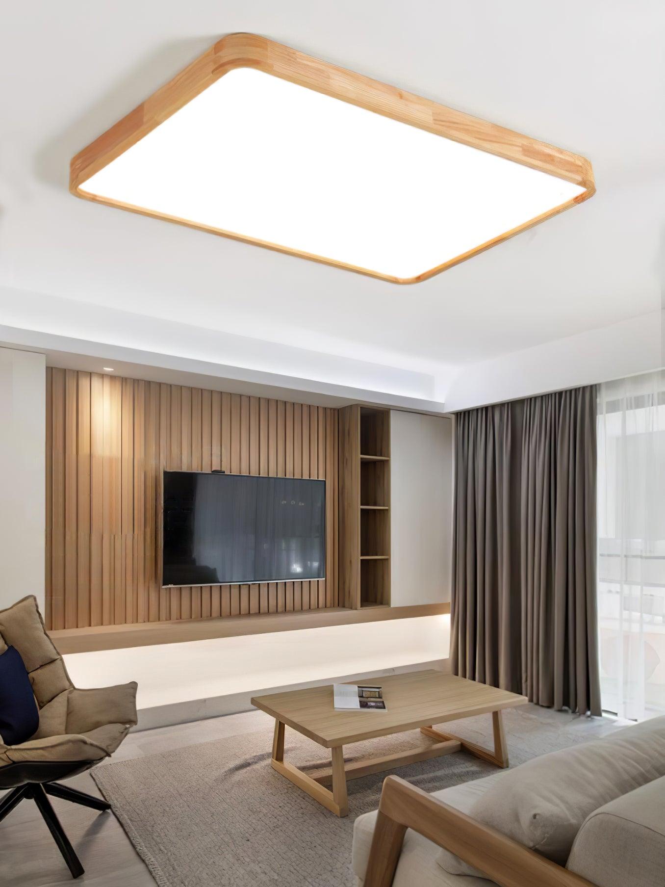 Wooden Geometric Ceiling Light - Lamp Outdoor