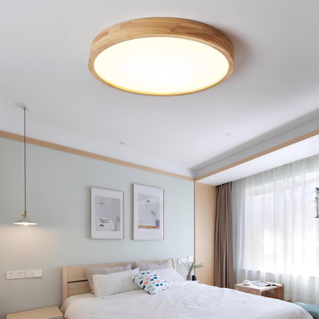 Wooden Geometric Ceiling Light - Lamp Outdoor