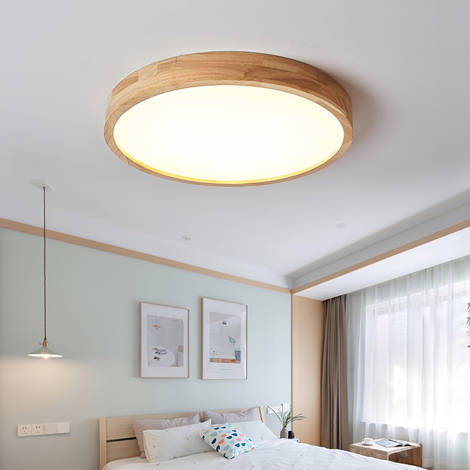 Wooden Geometric Ceiling Light - Lamp Outdoor