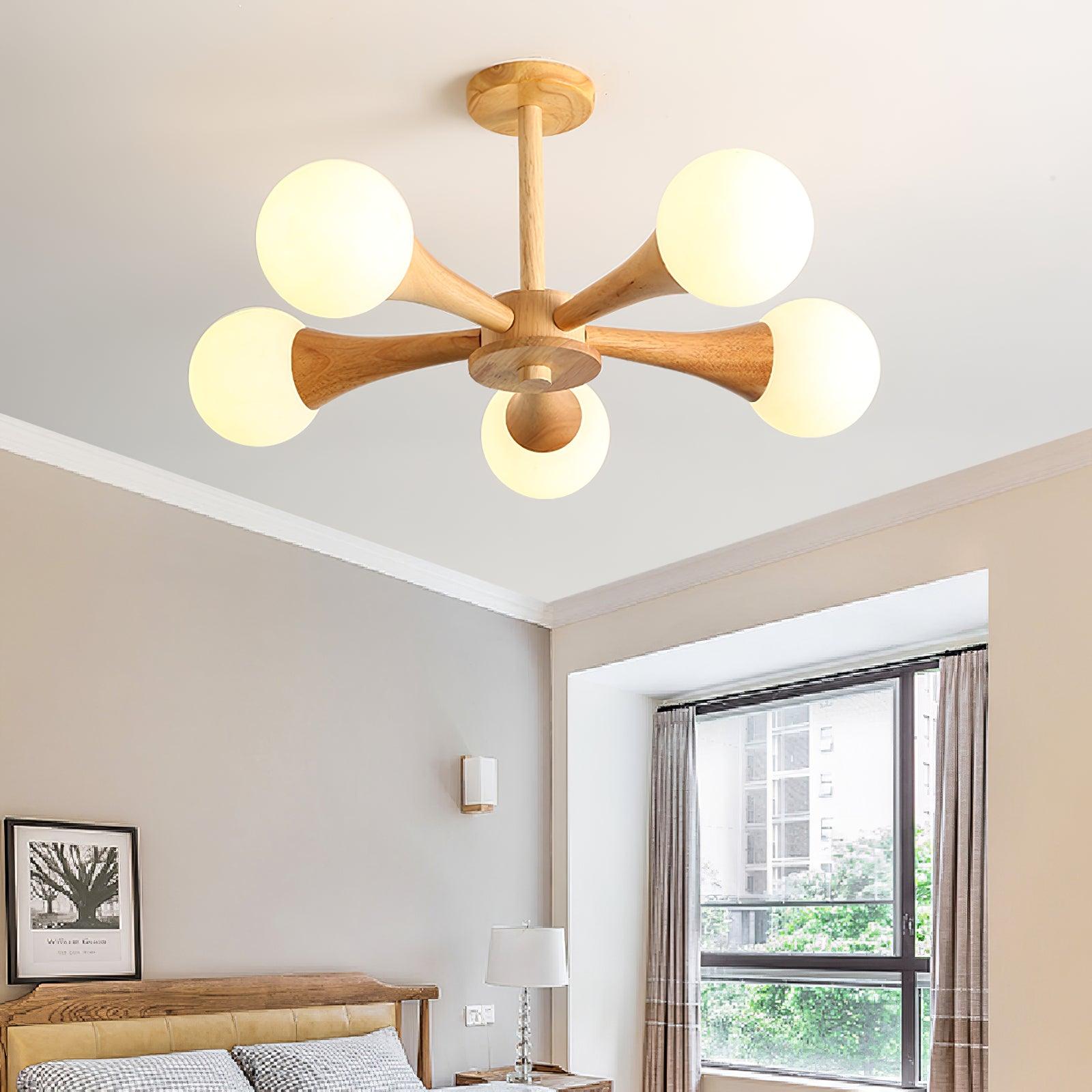 Wooden Nera Chandelier - Lamp Outdoor