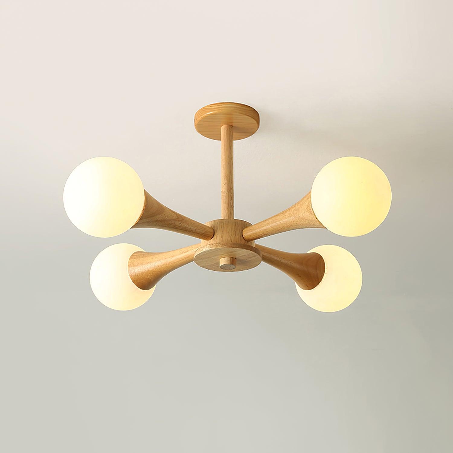 Wooden Nera Chandelier - Lamp Outdoor
